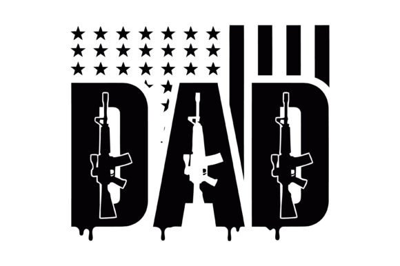 Dad Patriotic Flag Typography: Bold Design for Real Projects