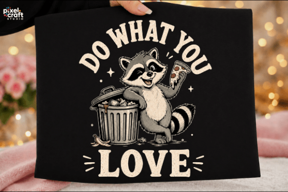 Do What You Love Raccoon Pizza PNG: Witty Streetwear Design