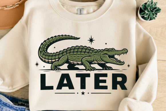 Later Alligator Funny Crocodile PNG: Your Next Go-To Design Asset